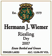 Hermann J. Wiemer - Riesling Dry Finger Lakes